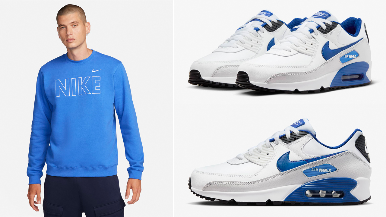 Nike-Air-Max-90-White-Game-Royal-Shirt-Match