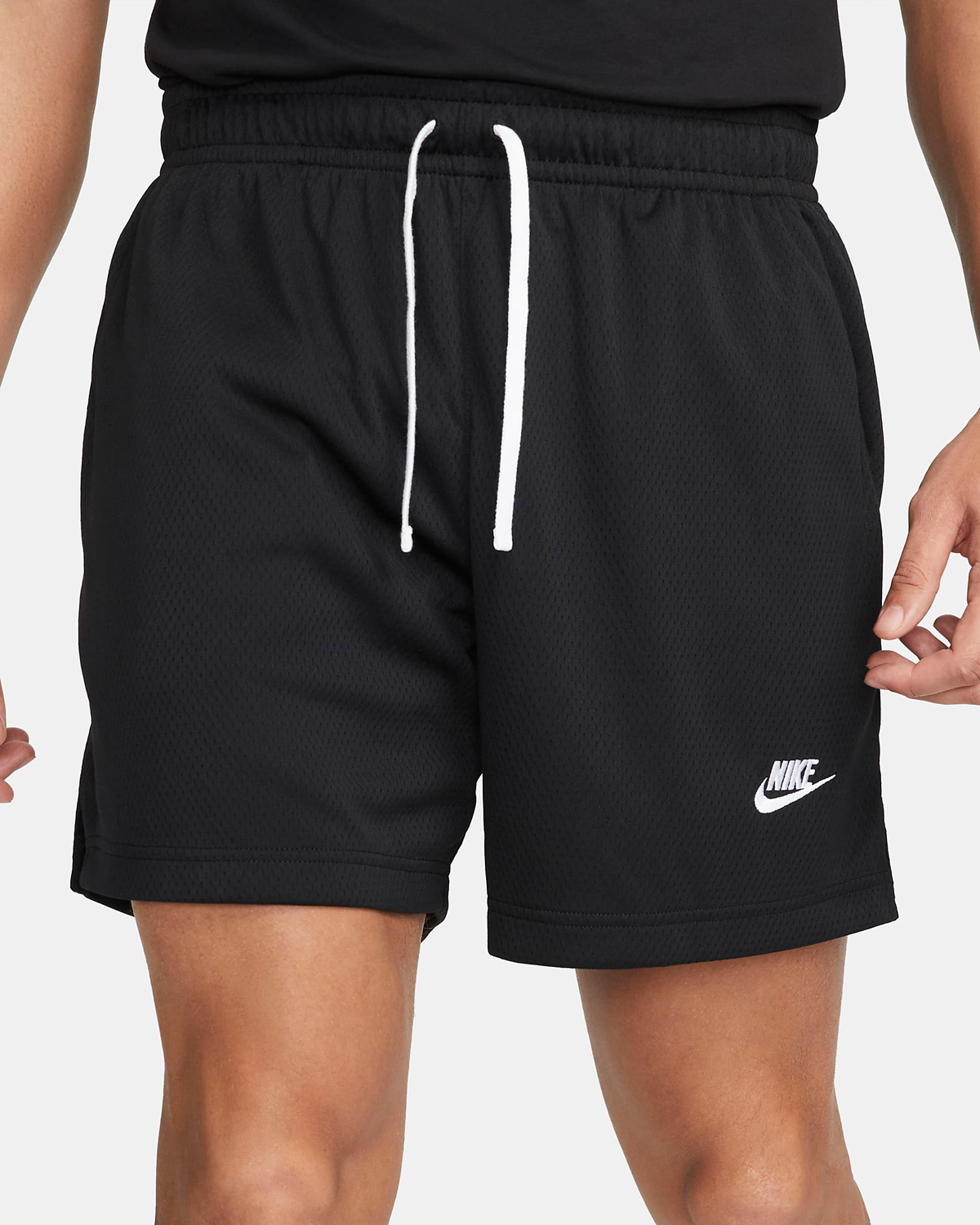 Nike-Club-Mesh-Flow-Shorts-Black-White