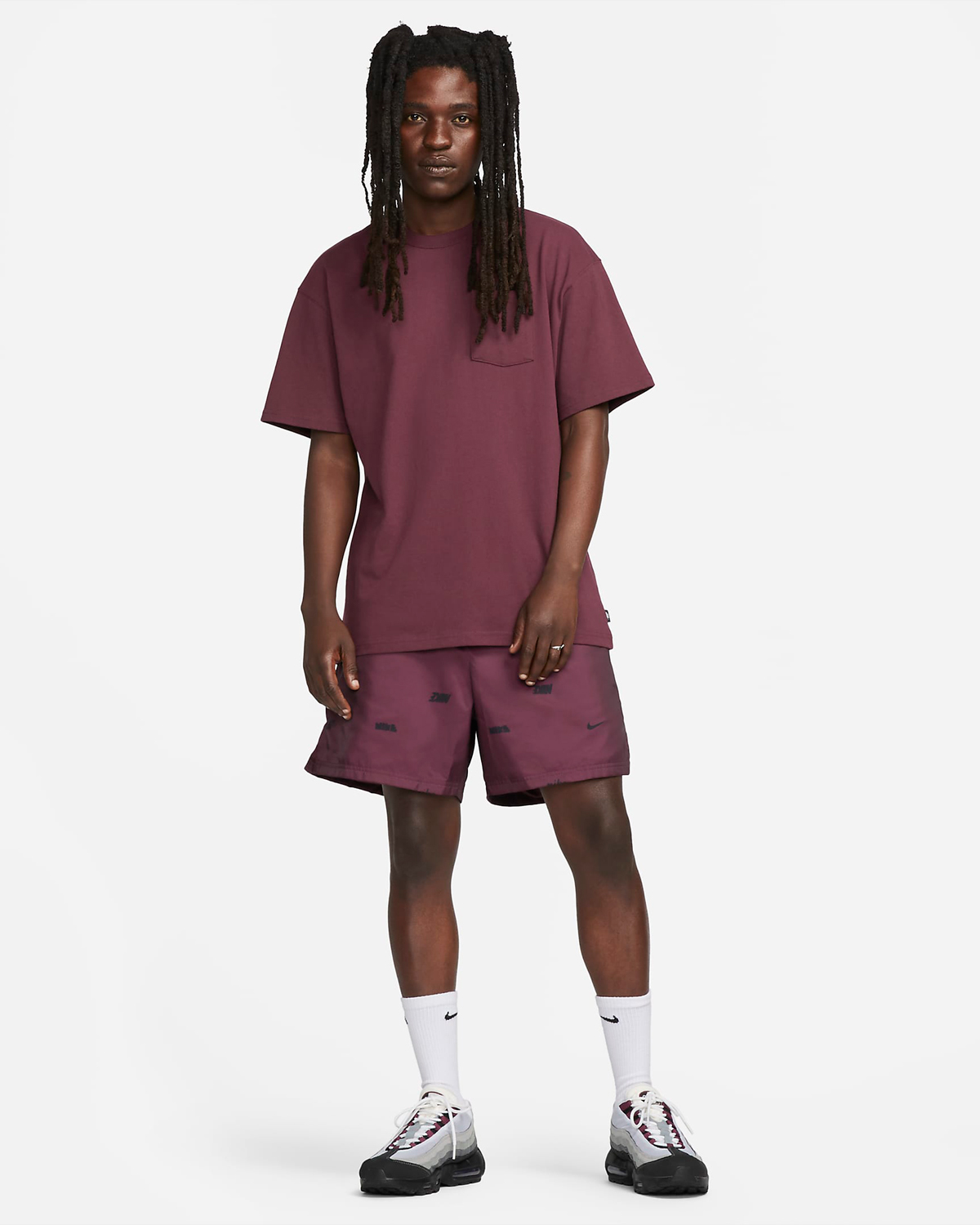 Nike-Club-Woven-Allover-Print-Flow-Shorts-Night-Maroon-Outfit