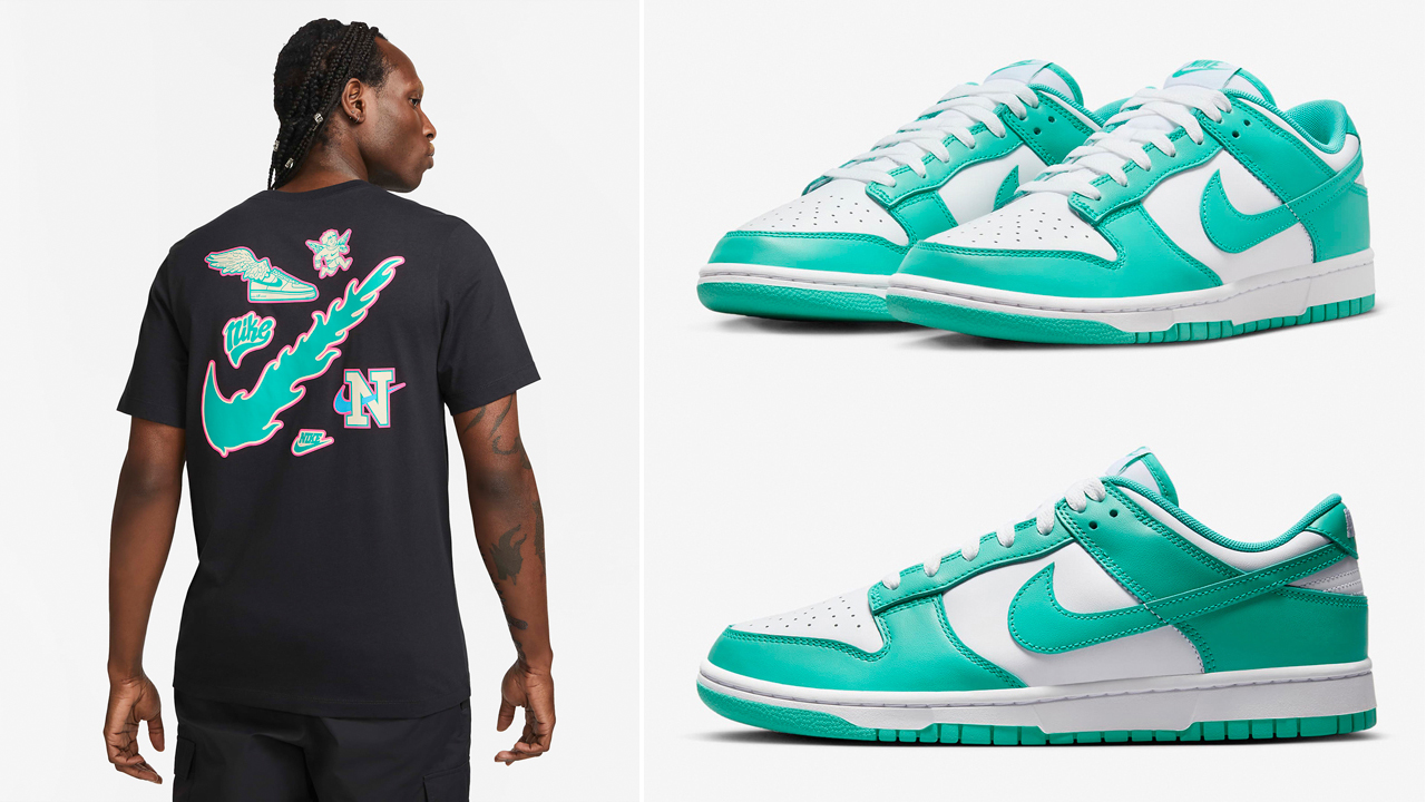 Nike-Dunk-Low-Clear-Jade-Matching-T-Shirt