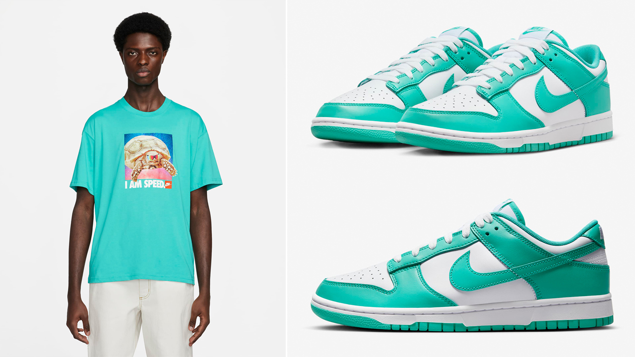 Nike-Dunk-Low-Clear-Jade-T-Shirt-Match-Outfit