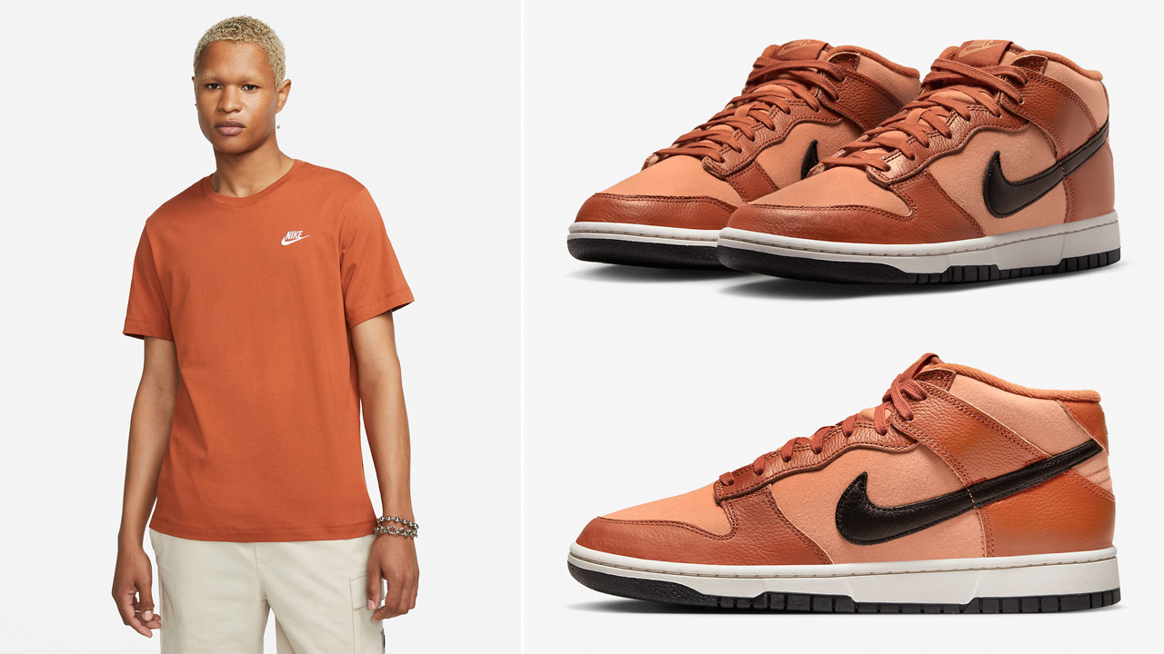Nike-Dunk-Mid-Amber-Brown-Shirts-Clothing-Outfits