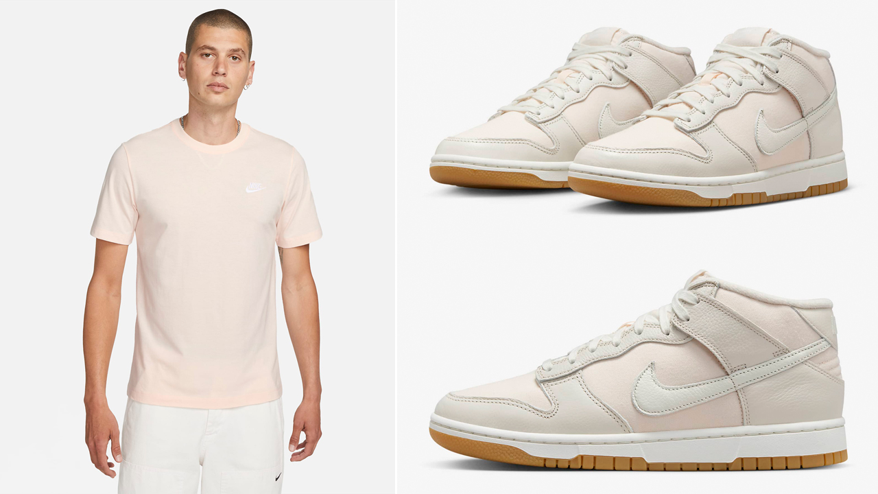 Nike-Dunk-Mid-Light-Orewood-Brown-Guava-Ice-Shirt-to-Match
