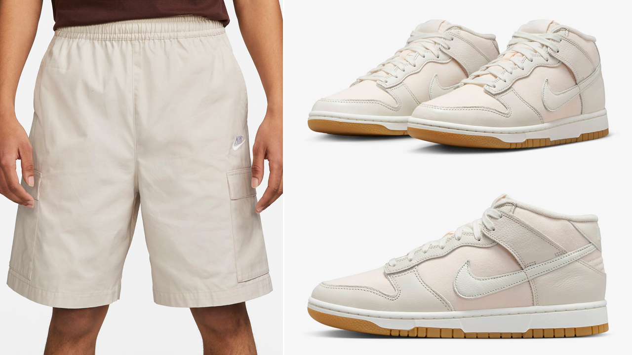 Nike-Dunk-Mid-Light-Orewood-Brown-Shorts-to-Match