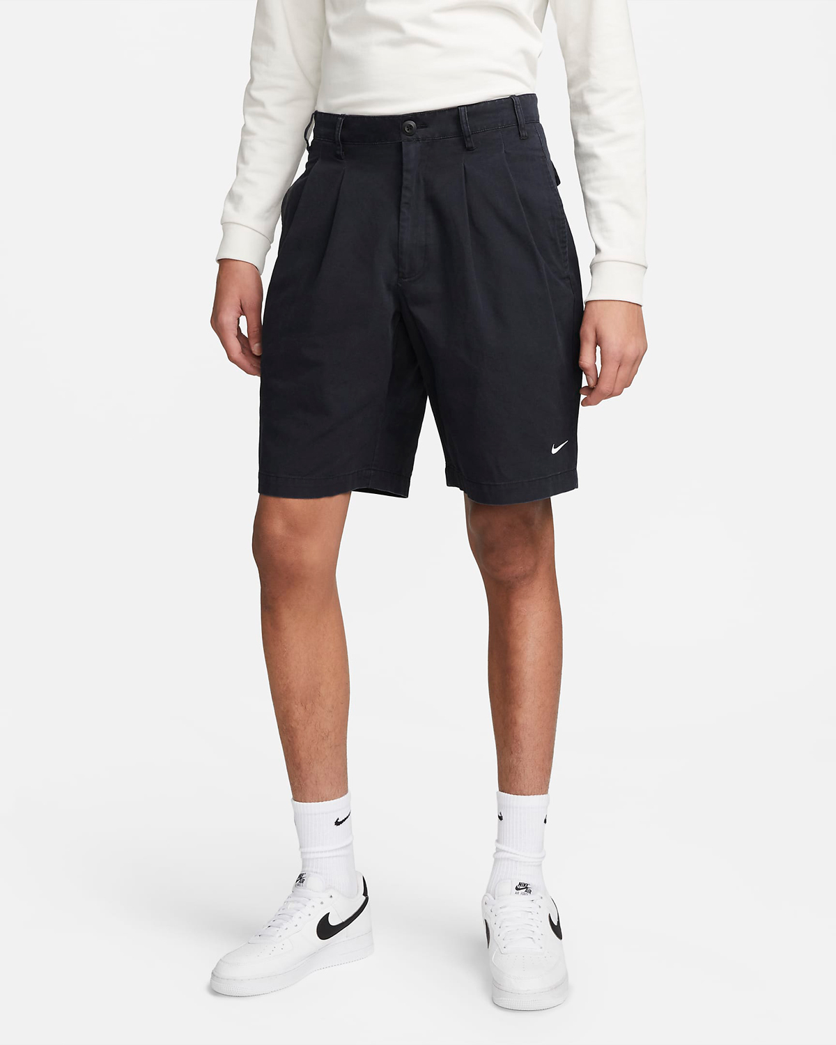 Nike-Life-Pleated-Chino-Shorts-Black-1