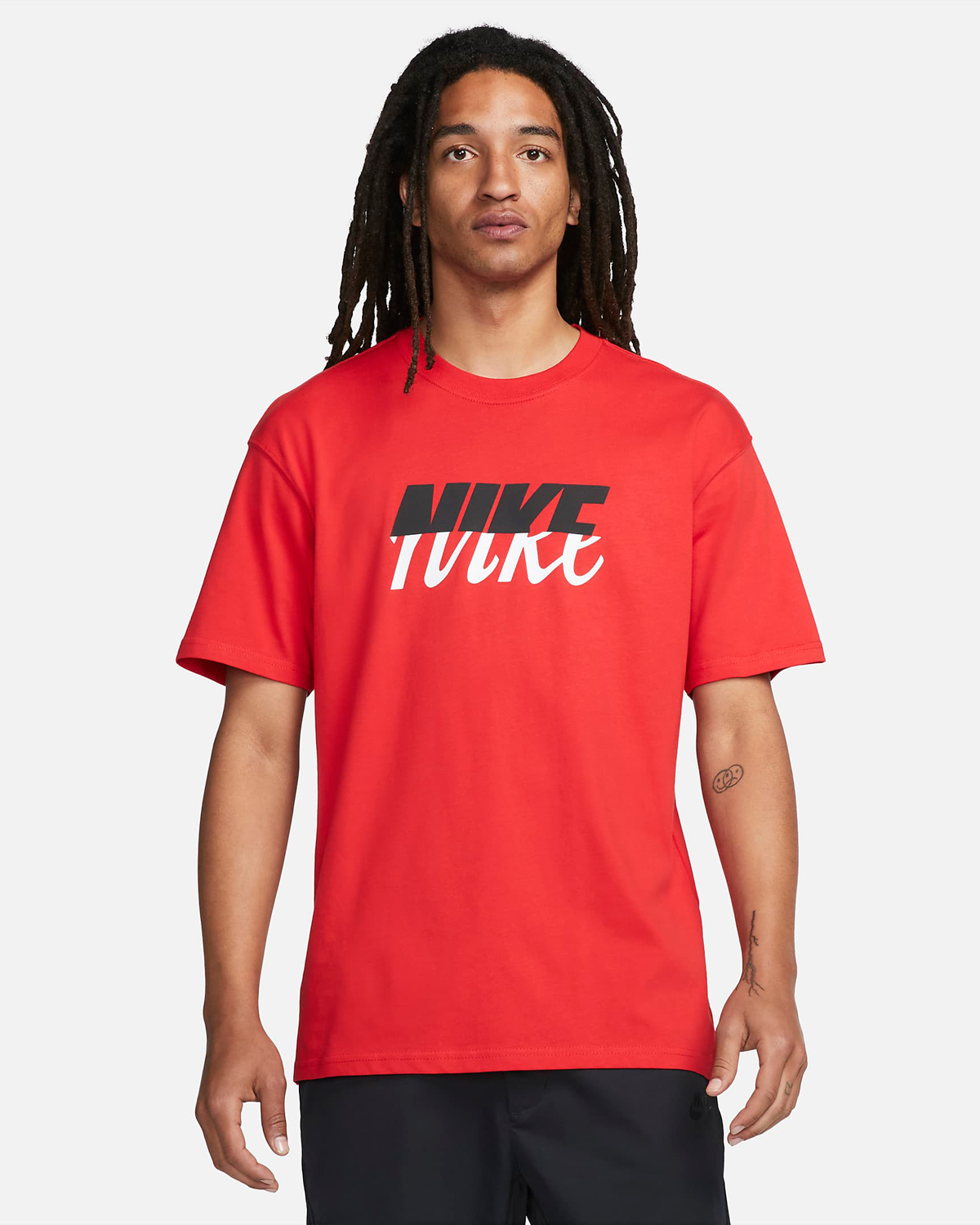 Nike-Sportswear-Split-T-Shirt-University-Red-Black-White