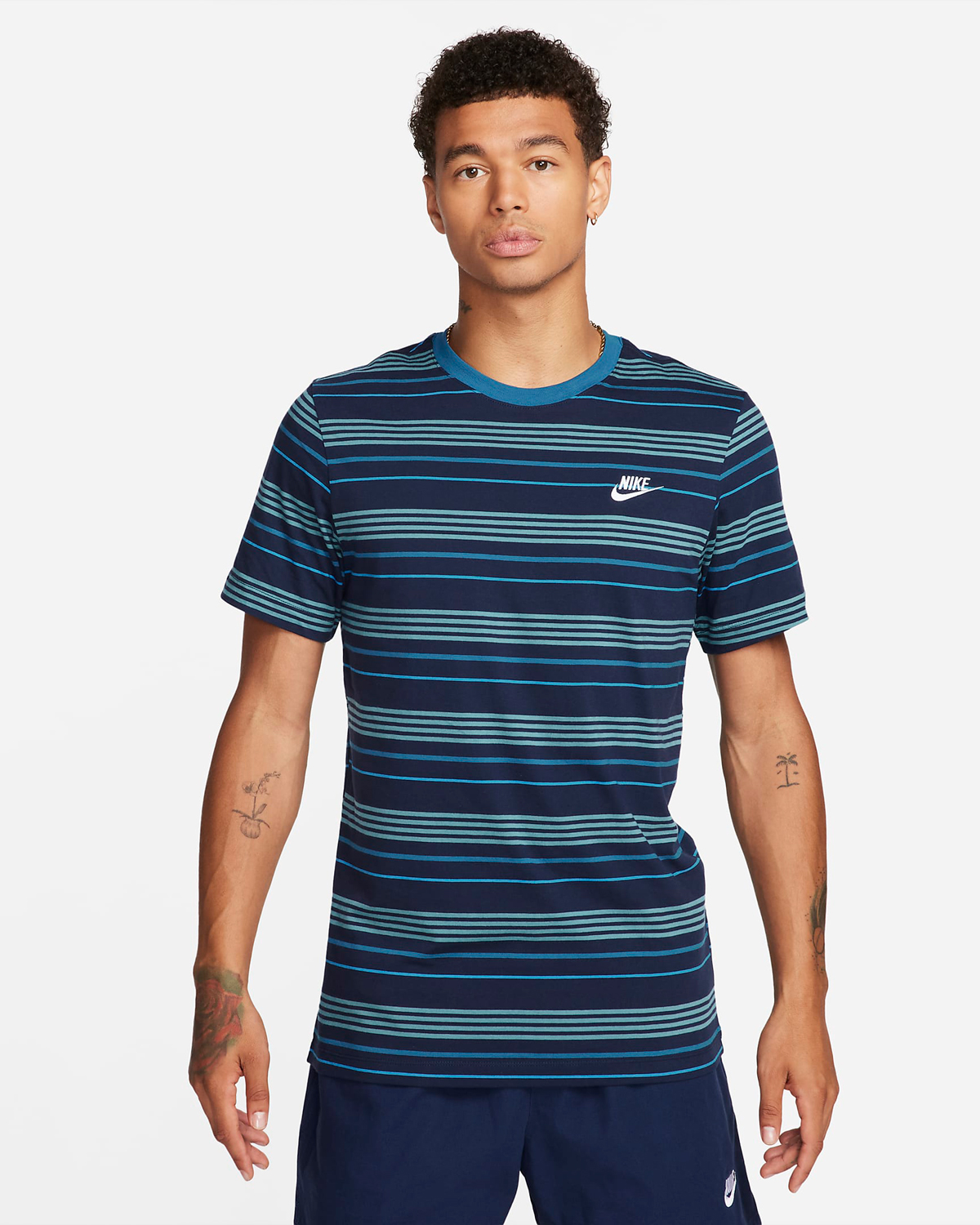 Nike-Sportswear-Striped-T-Shirt-Obsidian-Industrial-Blue