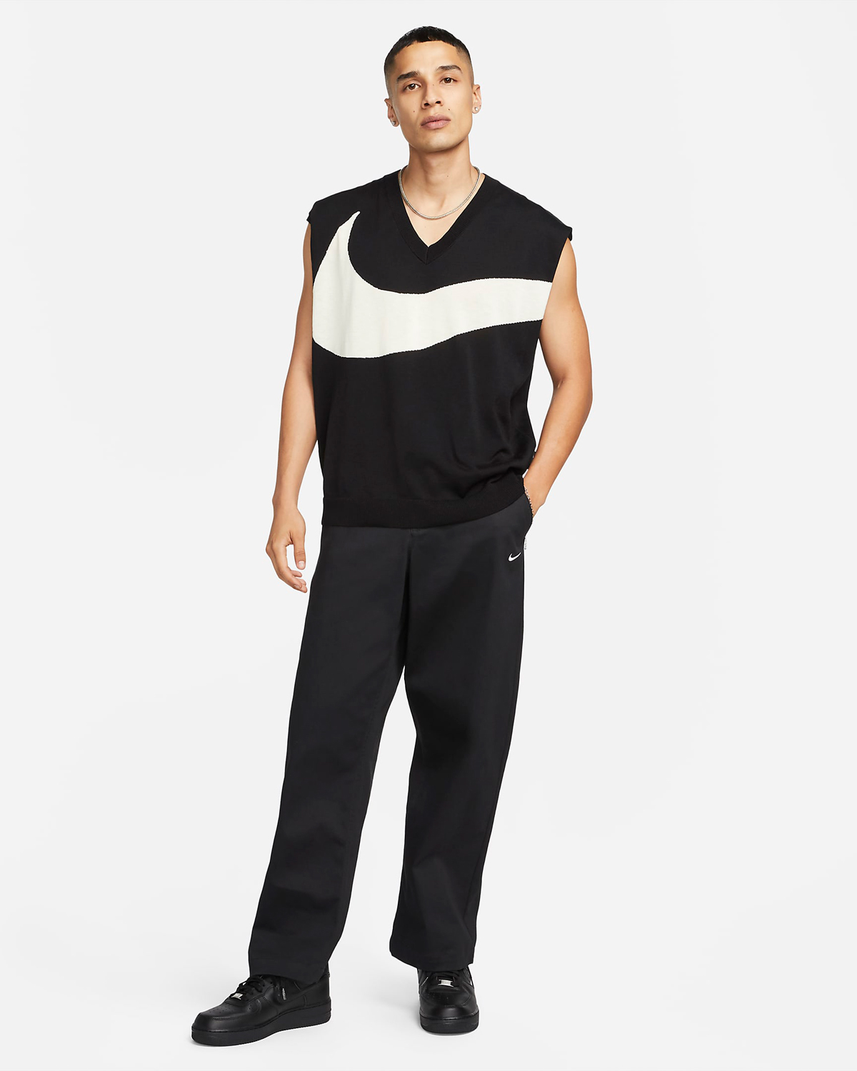 Nike-Sportswear-Swoosh-Sweater-Vest-Black-Coconut-Milk-Outfit