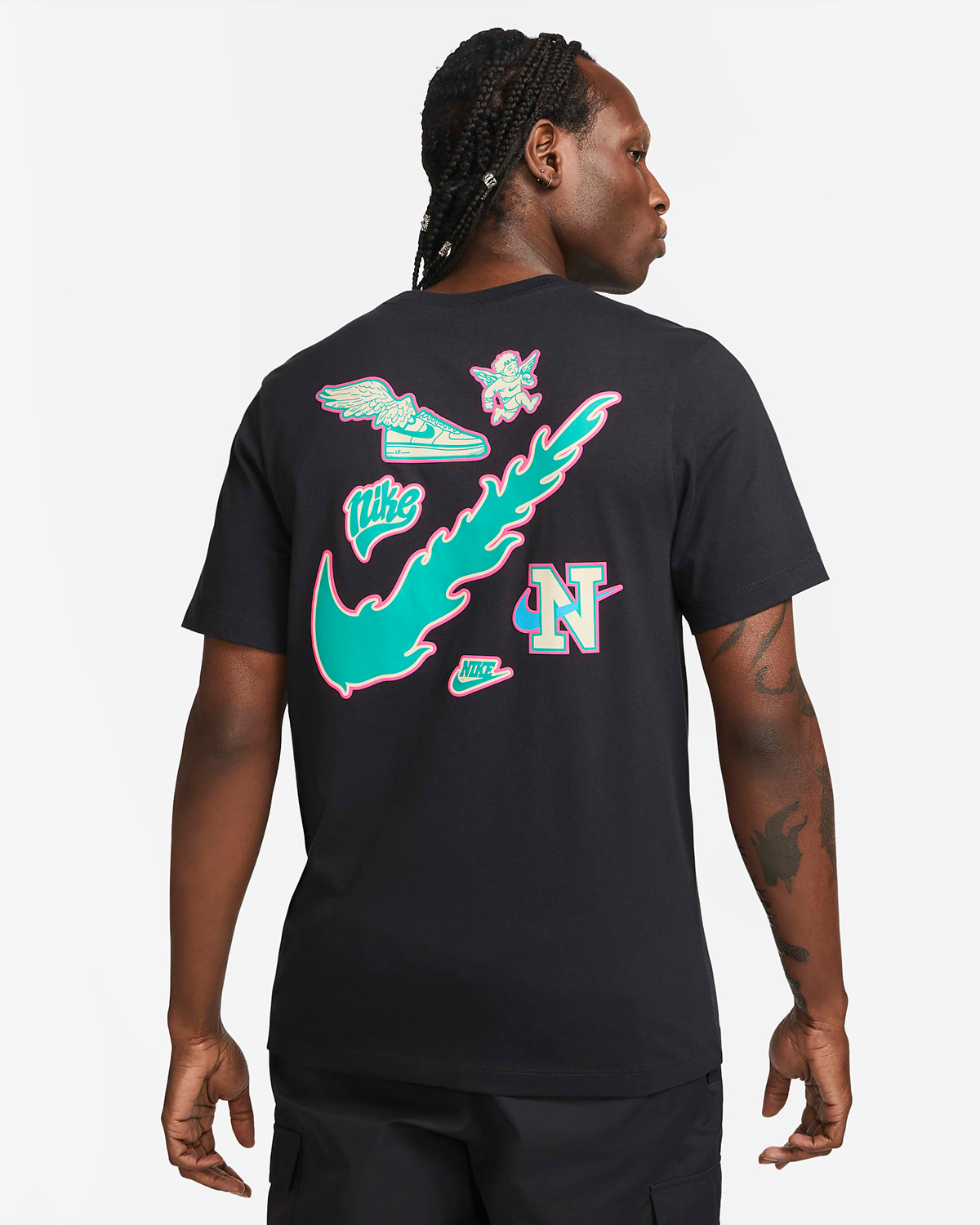 Nike-Sportswear-T-Shirt-Black-Pink-Blue-Clear-Jade-2