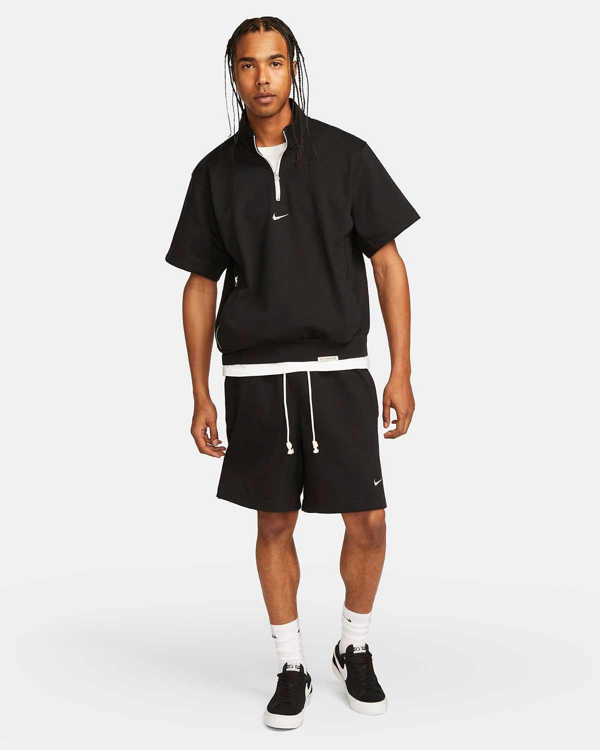 Nike-Standard-Issue-Shorts-Black-White-Outfit