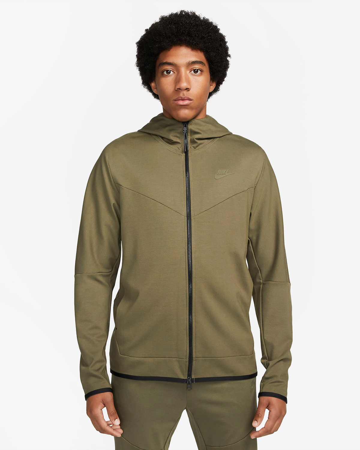Nike-Tech-Fleece-Lightweight-Full-Zip-Hoodie-Medium-Olive