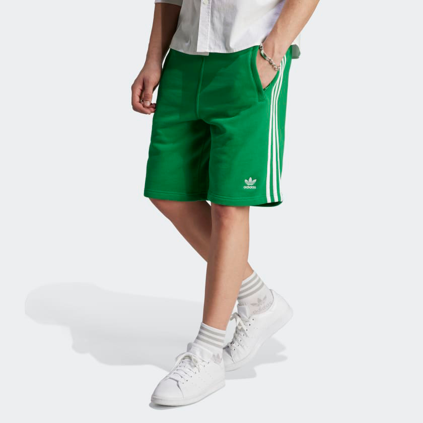 adidas-3-Stripes-Shorts-Green