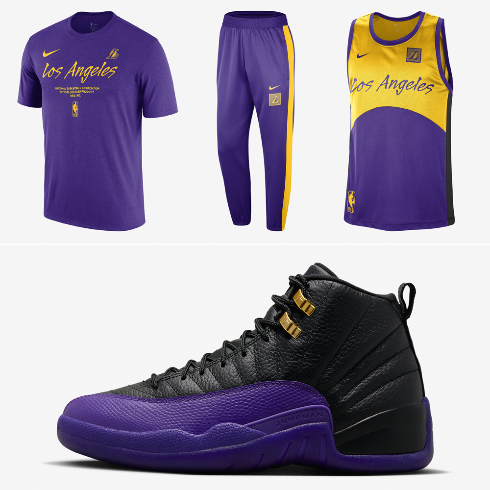 Air-Jordan-12-Field-Purple-Lakers-Clothing