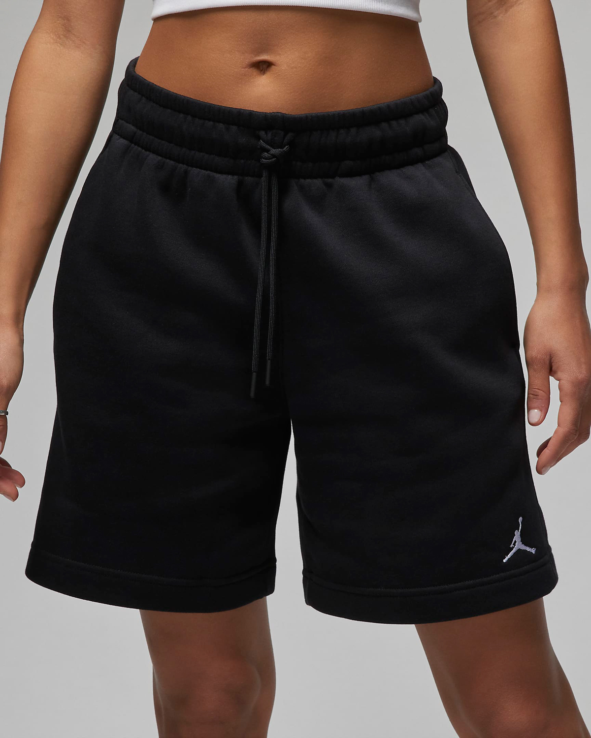 Jordan-Brooklyn-Womens-Fleece-Shorts-Black