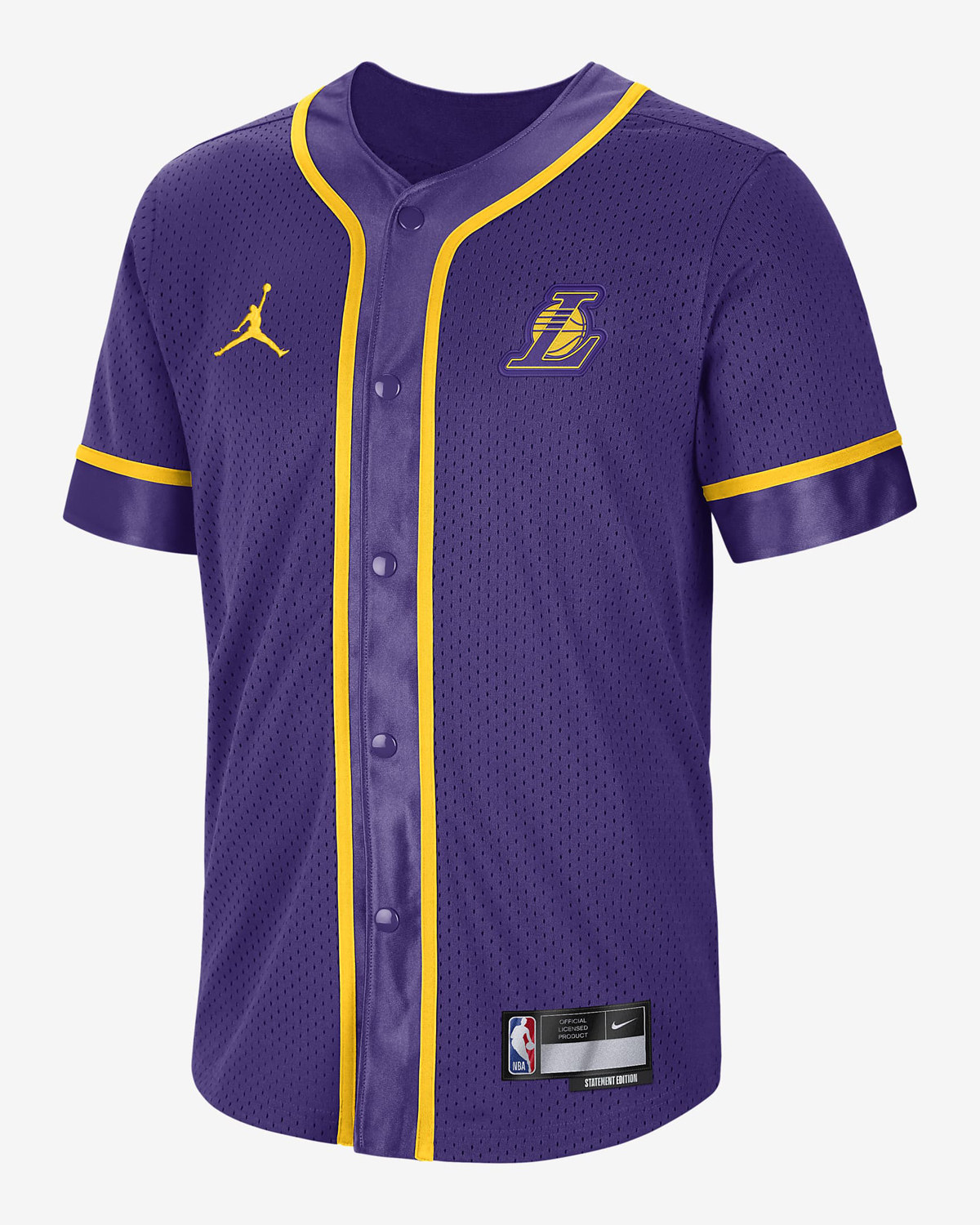 Jordan-Lakers-Courtside-Statement-Short-Sleeve-Button-Top-Field-Purple
