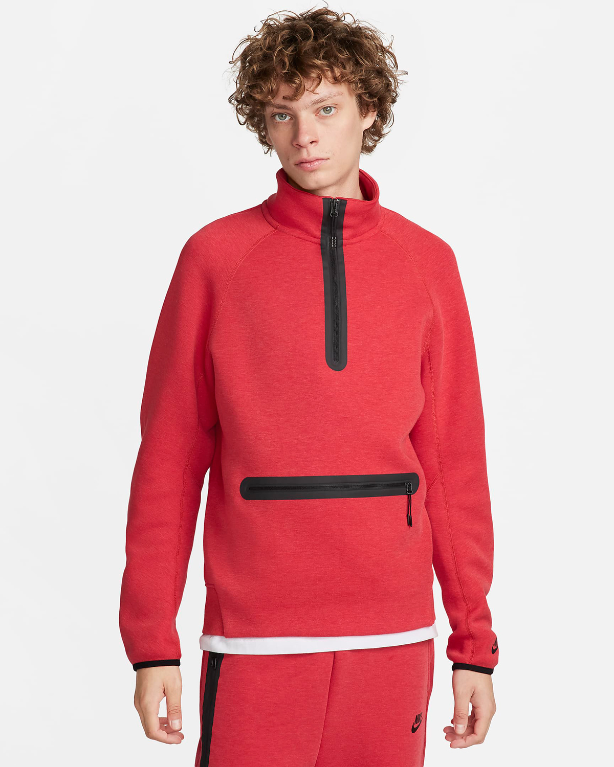 NIke-Tech-Fleece-Zip-Sweatshirt-Light-University-Red