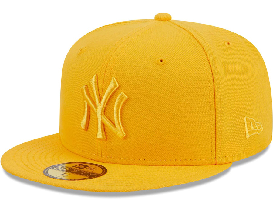 New-Era-New-York-Yankees-Fitted-Cap-Yellow-Gold