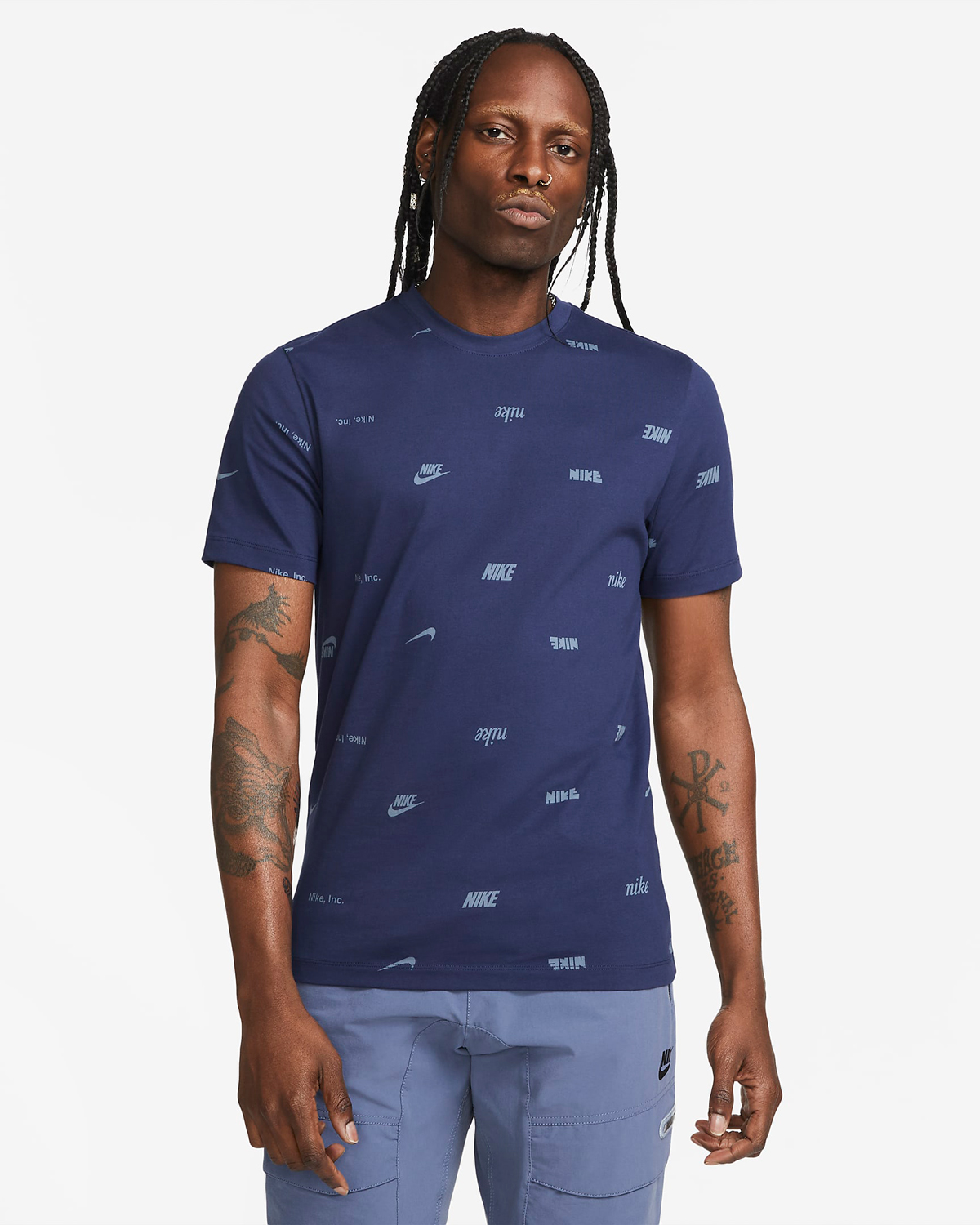 Nike-Club-Allover-Print-T-Shirt-Midnight-Navy