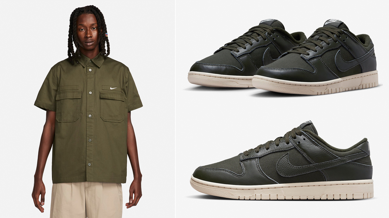 Nike-Dunk-Low-Sequoia-Shirt-Clothing-Outfit