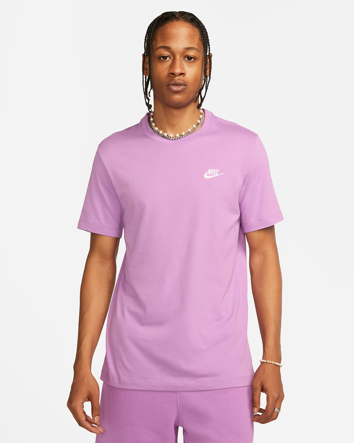 Nike-Sportswear-Club-T-Shirt-Violet-Shock