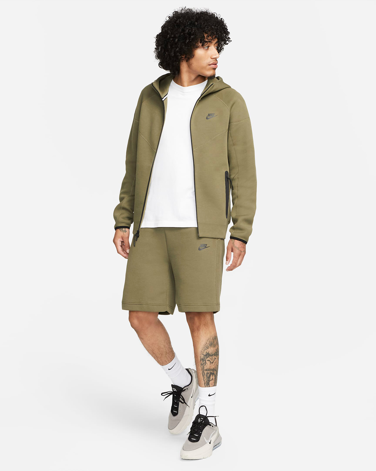 Nike-Tech-Fleece-Clothing-Medium-Olive-Green