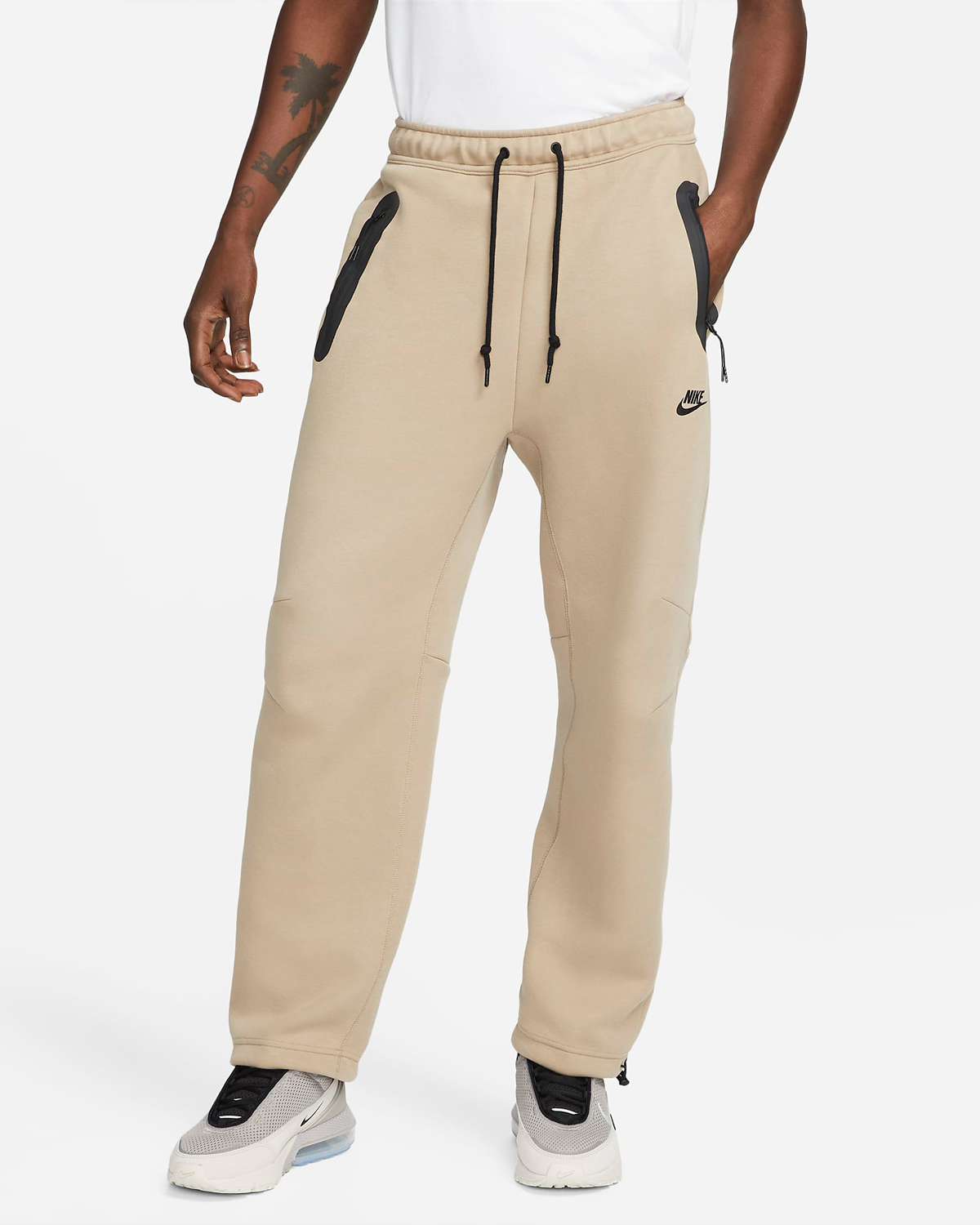 Nike-Tech-Fleece-Open-Hem-Pants-Khaki