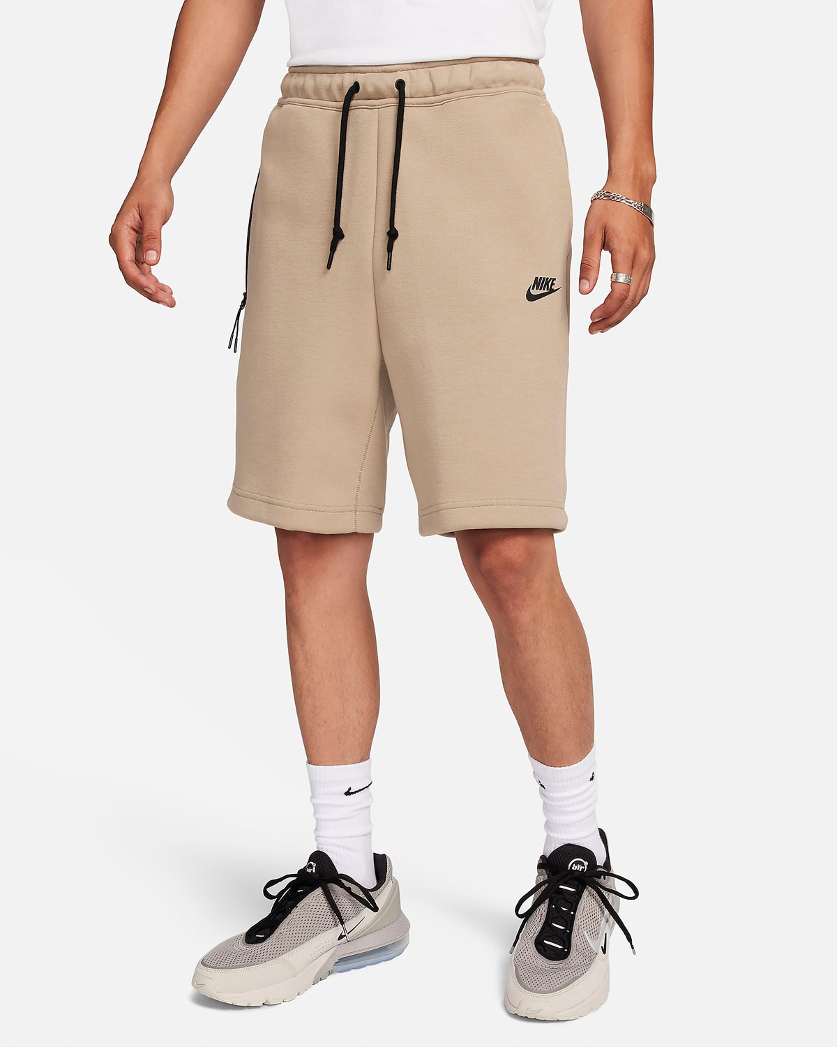 Nike-Tech-Fleece-Shorts-Khaki