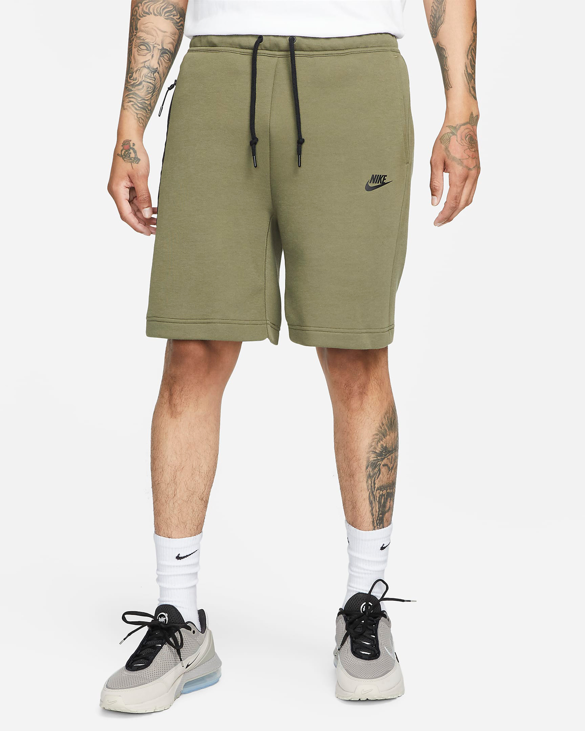 Nike-Tech-Fleece-Shorts-Medium-Olive-Green