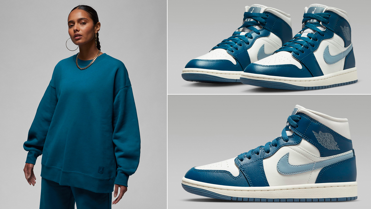 Air-Jordan-1-Mid-Sky-J-French-Blue-Womens-Shirt-Outfit