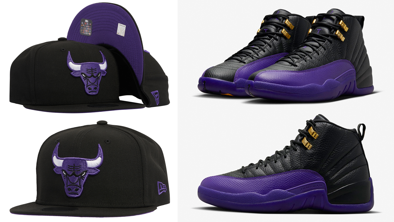 Air-Jordan-12-Field-Purple-Bulls-New-Era-Sneaker-Hook-Hat
