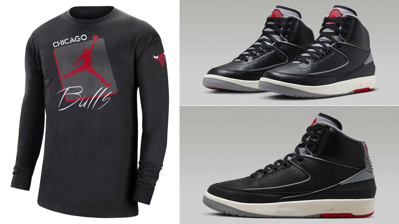 Air-Jordan-2-Black-Cement-Bulls-Shirt