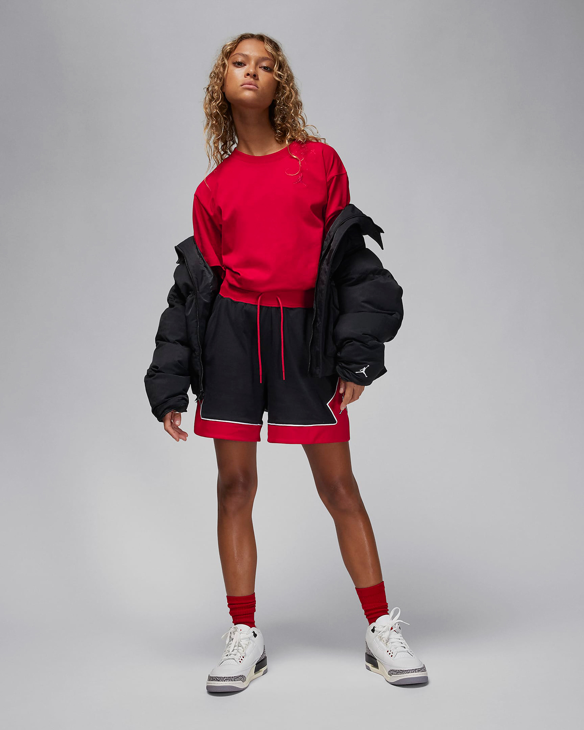 Jordan-Essentials-Womens-T-Shirt-Top-Gym-Red-Outfit