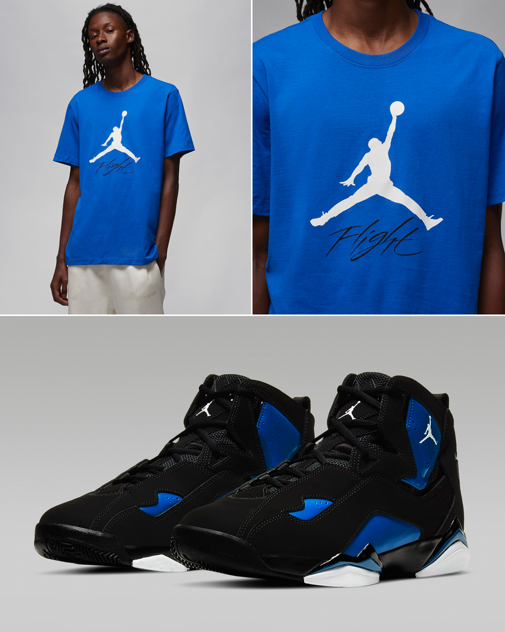 Jordan True Flight Black Game Royal Shirt Outfit