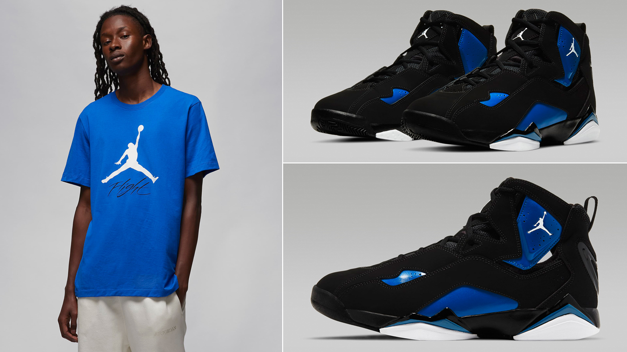 Jordan True Flight Black Game Royal Shirt Outfit