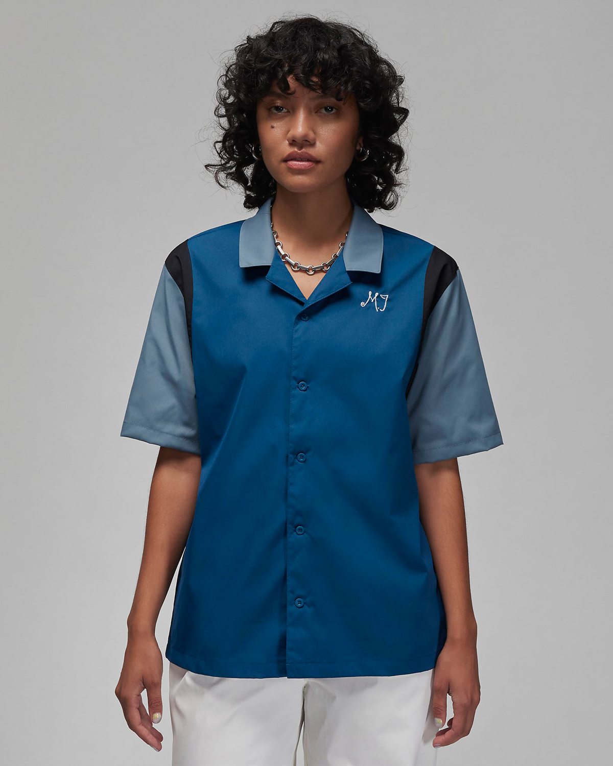 Jordan-Womens-Button-Up-Shirt-Sky-J-French-Blue