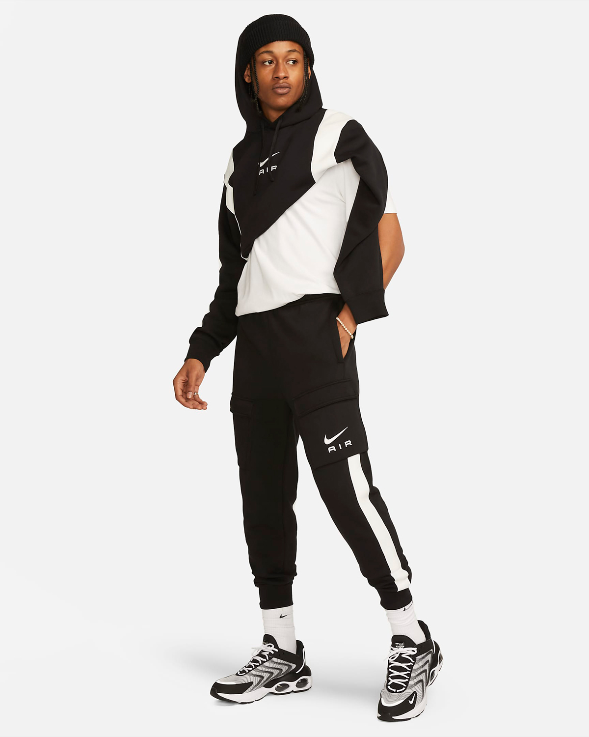Nike-Air-Fleece-Hoodie-Cargo-Pants-Black-Summit-White-Outfit