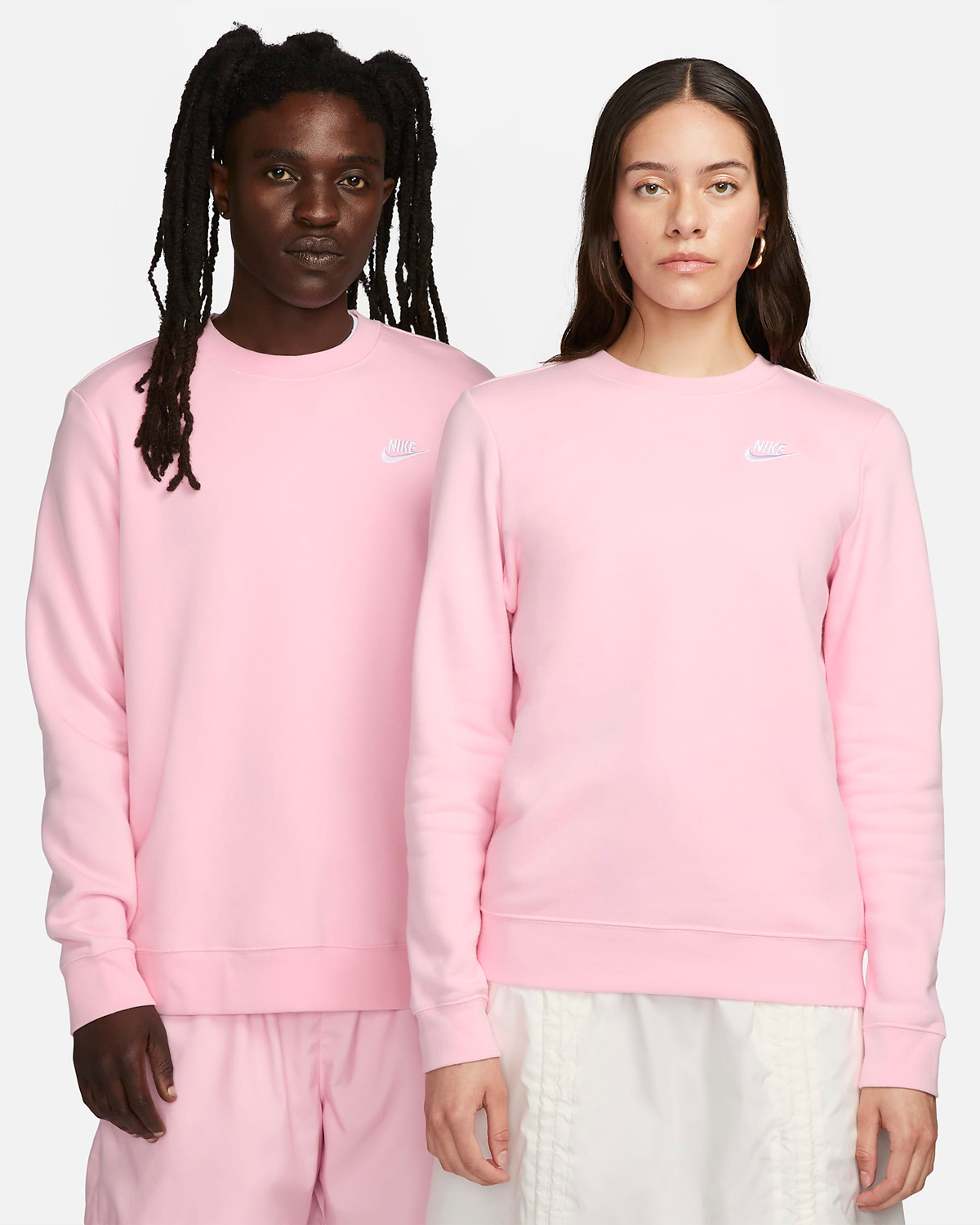 Nike-Club-Fleece-Sweatshirt-Medium-Soft-Pink