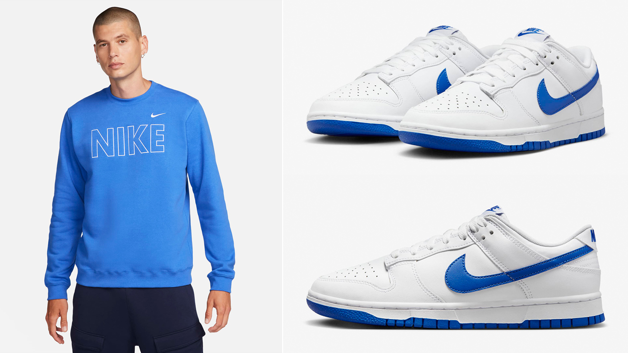 Nike-Dunk-Low-White-Hyper-Royal-Sweatshirt