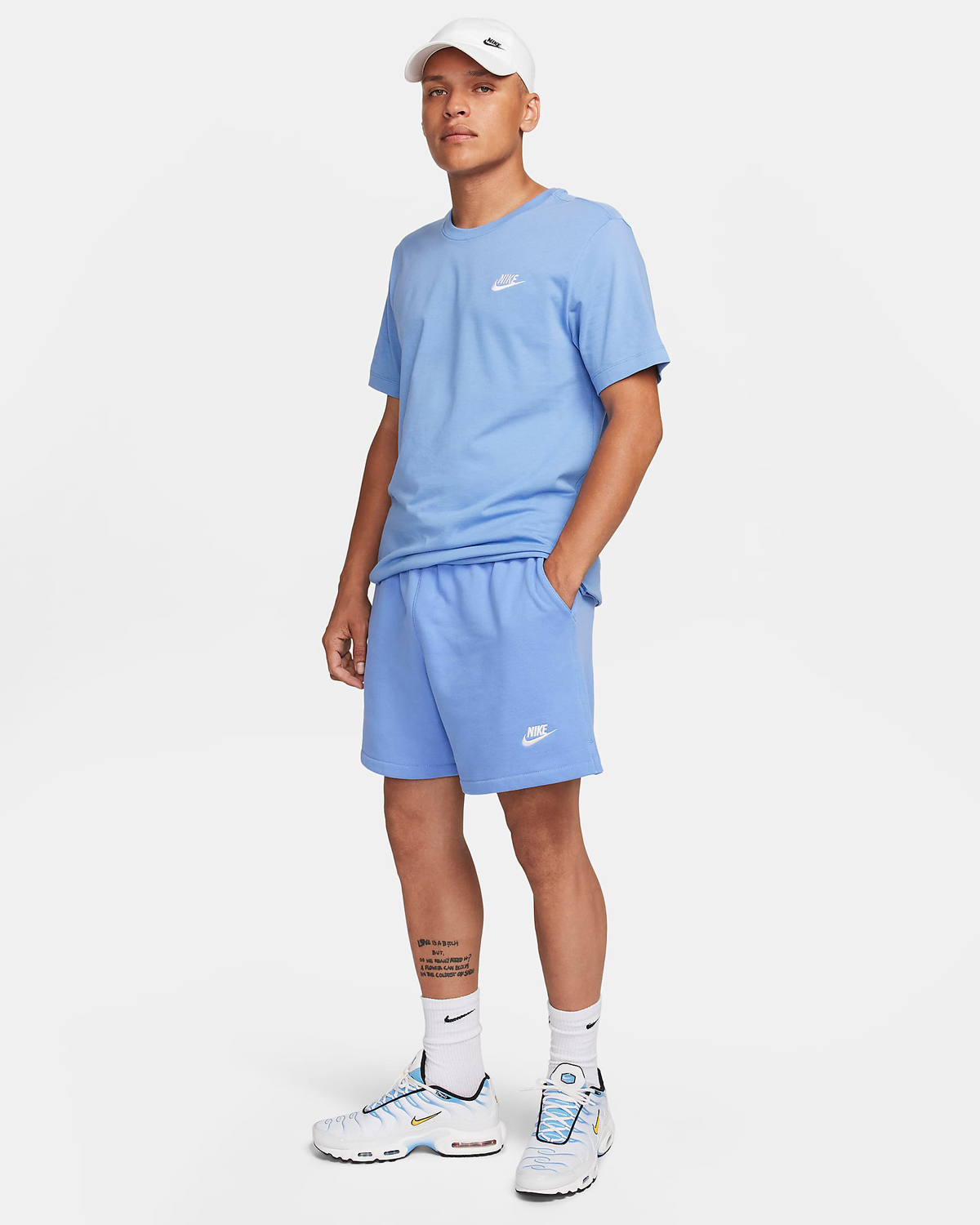 Nike-Sportswear-Club-Fleece-French-Terry-Flow-Shorts-Polar-Blue-Outfit