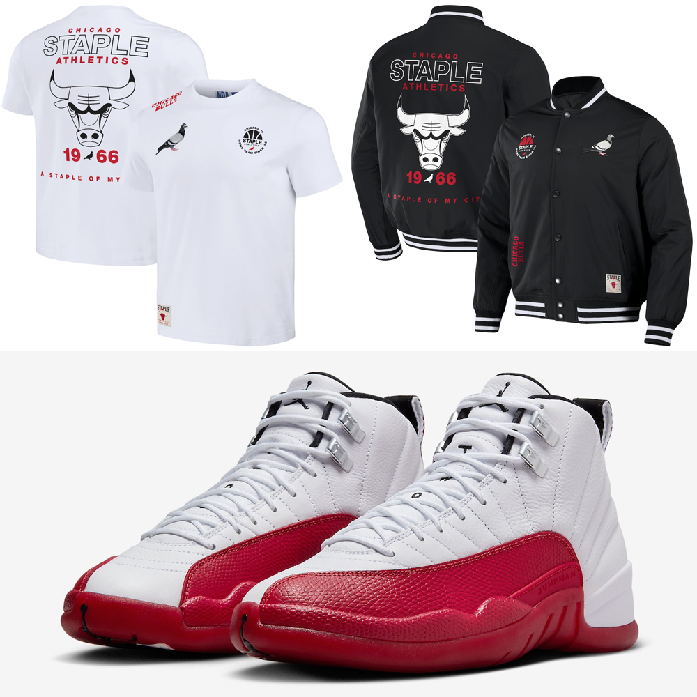 Air-Jordan-12-Cherry-2023-Chicago-Bulls-Shirt-Clothing-Outfits