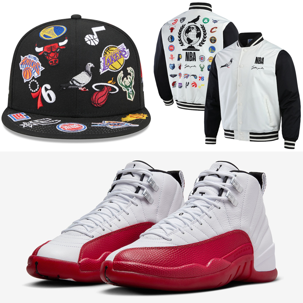 Air-Jordan-12-Cherry-2023-NBA-Hats-Clothing-Outfits
