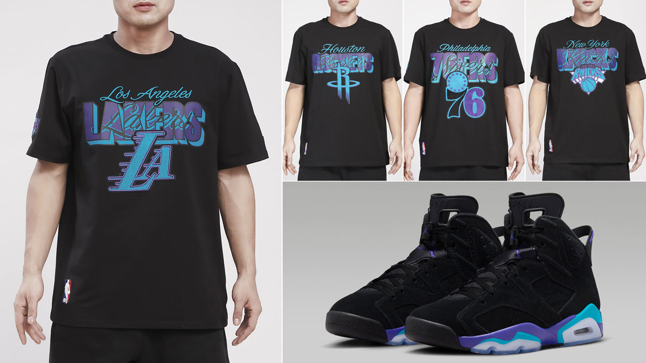 Air-Jordan-6-Aqua-NBA-Shirts-Pro-Standard