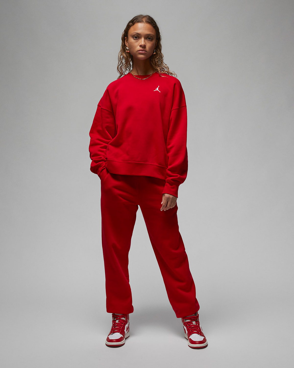 Jordan-Brooklyn-Fleece-Womens-Sweatshirt-Pants-Gym-Red