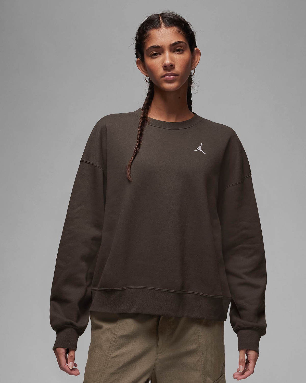 Jordan-Brooklyn-Womens-Sweatshirt-Velvet-Brown