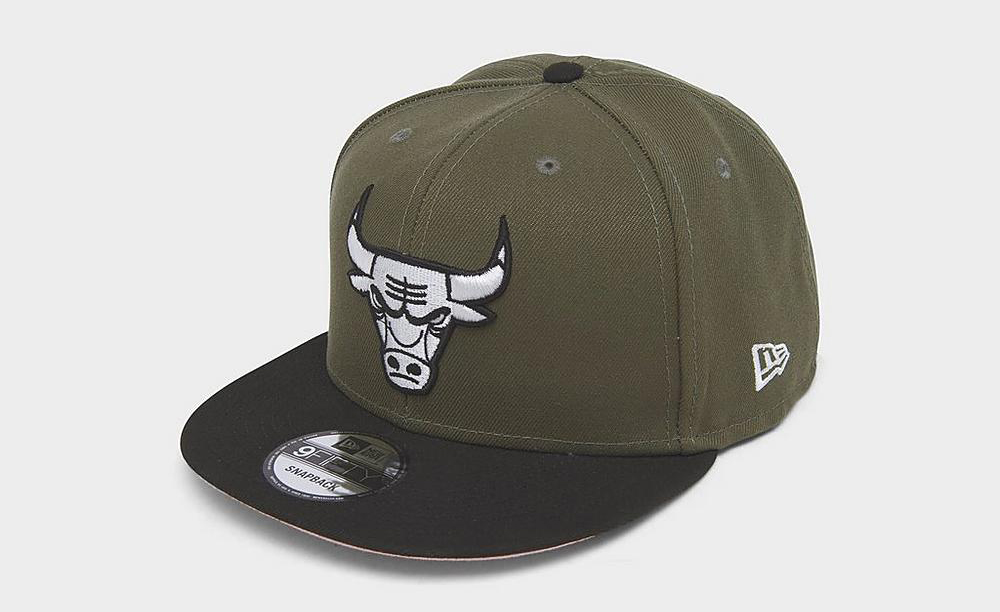 New-Era-Bulls-Olive-Green-Snapback-Hat-1