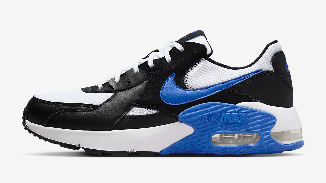 Nike Air Max Excee Black White Game Royal Release Date