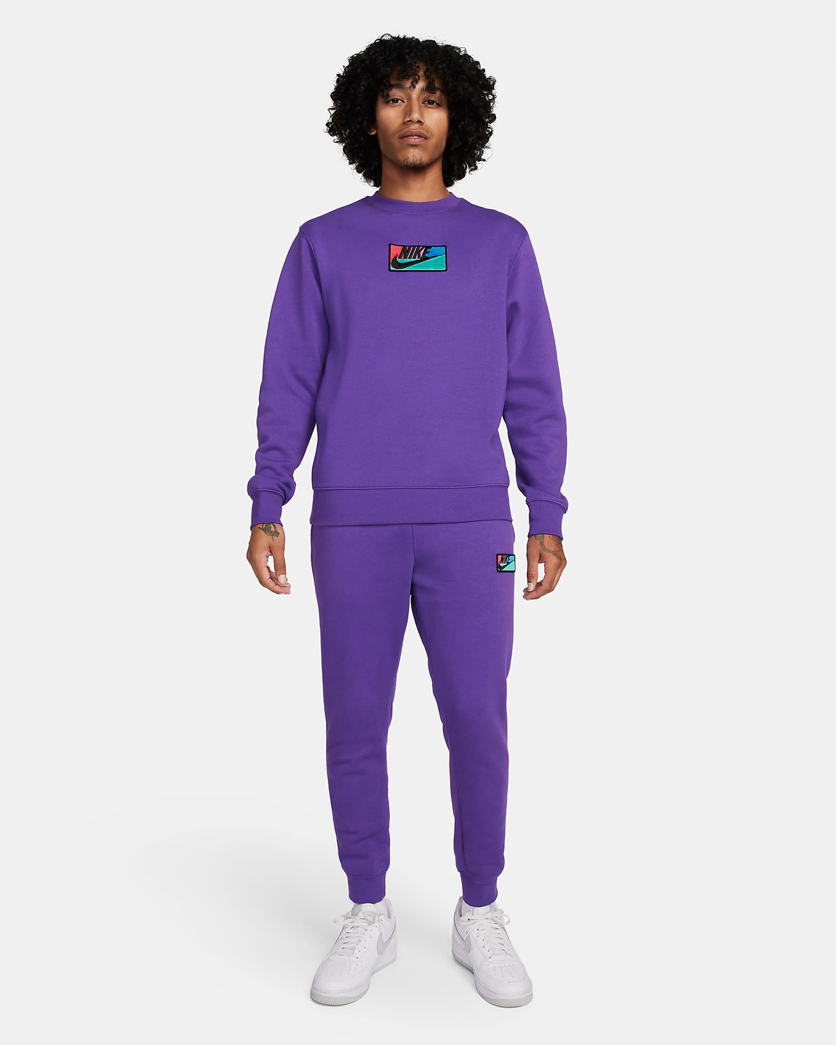 Nike-Club-Fleece-Patch-Pants-Purple-Cosmos