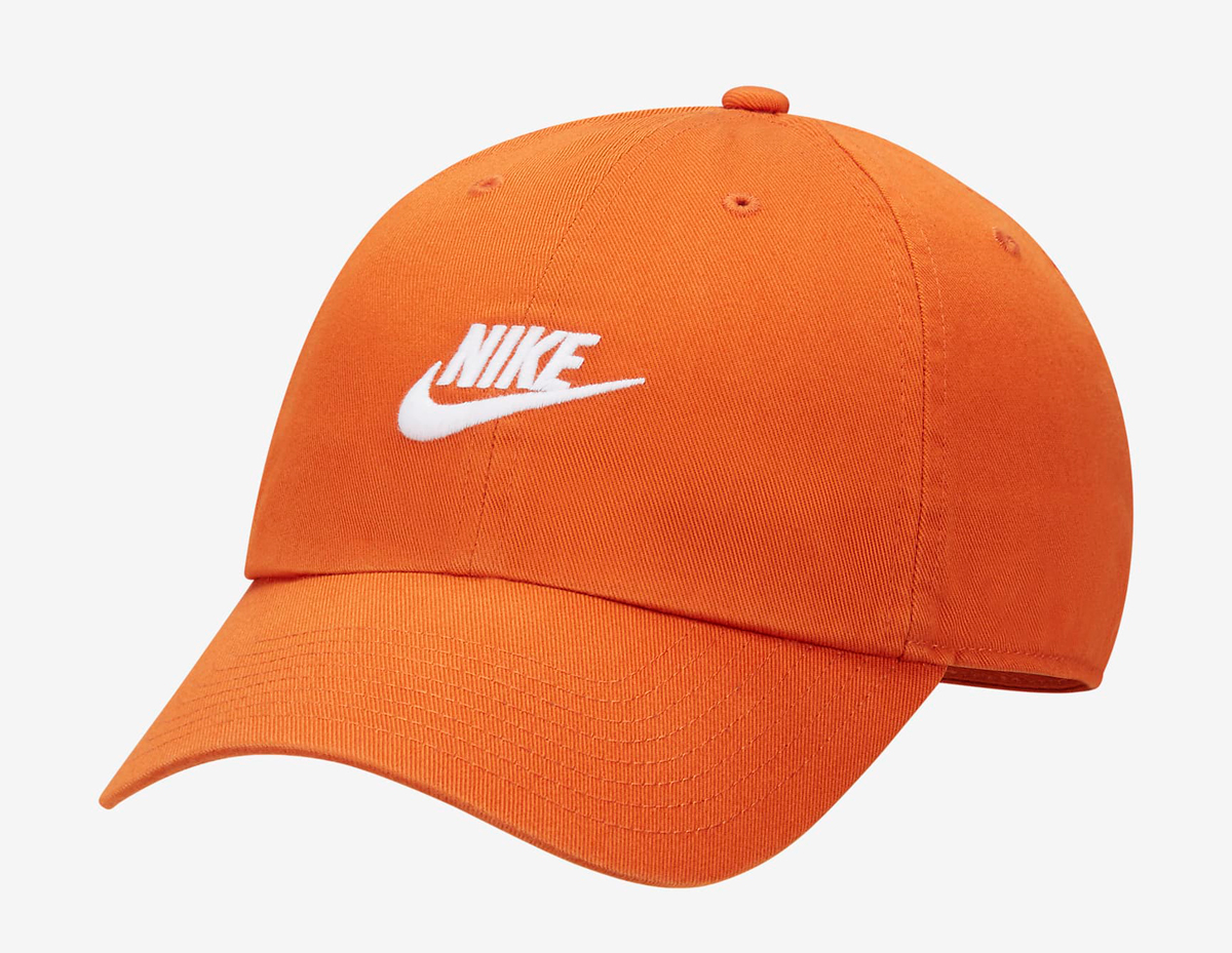 Nike Club Futura Wash Cap Campfire Orange 1