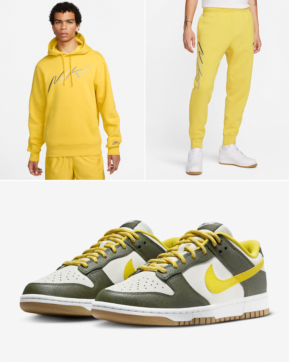 Nike-Dunk-Low-Cargo-Khaki-Vivid-Sulfur-Hoodie-Pants-Outfit
