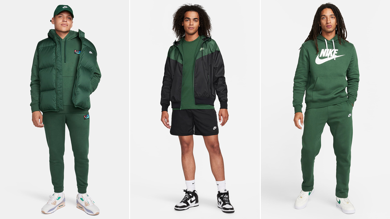 Nike Fir Green Clothing Shirts Hoodies Pants Outfits Fall 2023